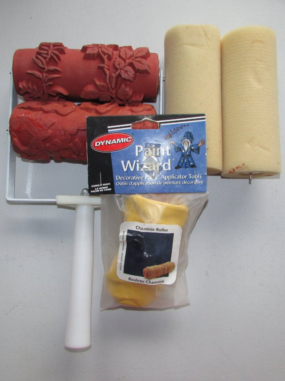 Silicone Decorative Stencil Craft Paint Rollers and Brush Kit Set